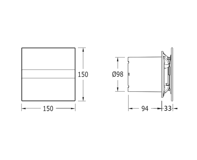 Ventilators Sapho Sapho Cata E  aksiālais  ar automātisko vadību E-100 GTH, 8 W, 100 mm, balts 00900200