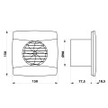 Ventilators Sapho UC-10 aksiālais, 8 W, 100 mm, balts 01200000