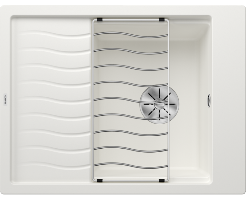 Virtuves Izlietne BLANCO ELON 45 S PDUR White InFino O.AF SILGRANIT™, PuraDur™, Balta 524828