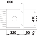 Virtuves Izlietne BLANCO ELON 45 S Soft white InFino O.AF SILGRANIT™, PuraDur™, Silti balts 527067