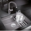 Virtuves Izlietne BLANCO ETAGON 500-U SILG Volcano grey M.ZUB InFino O.AF SILGRANIT™, PuraDur™, Vulkāna pelēks 527258