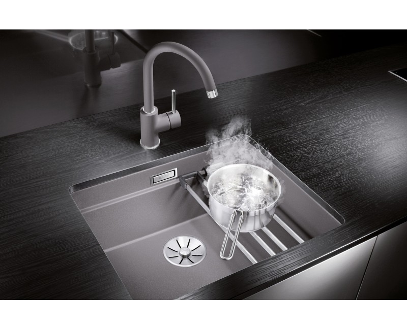 Virtuves Izlietne BLANCO ETAGON 500-U SILG Volcano grey M.ZUB InFino O.AF SILGRANIT™, PuraDur™, Vulkāna pelēks 527258
