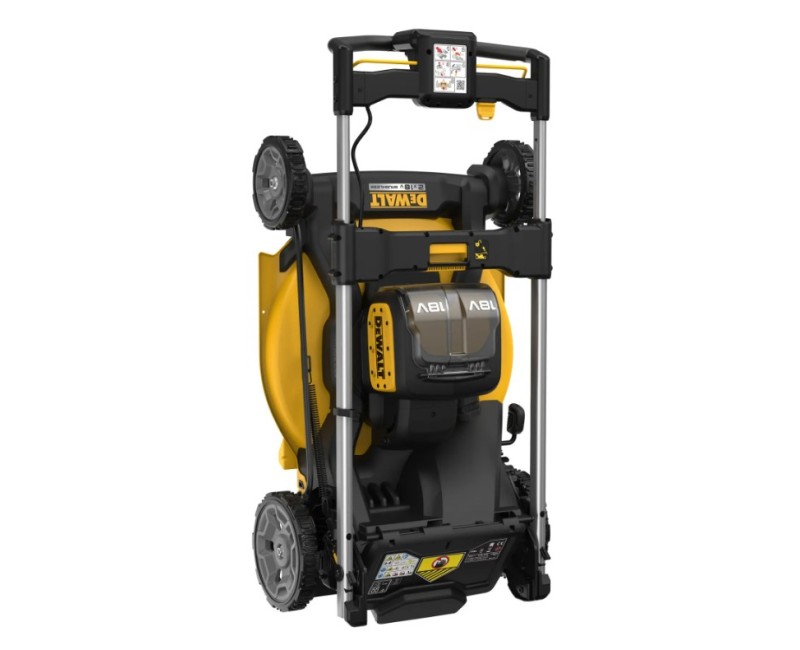 Zāles pļāvējs DeWALT 18 V akumulatora, 53 cm pļaušanas platums, 2 x 8,0 Ah XR akumulatori, DCMWP134W2 lādētājs