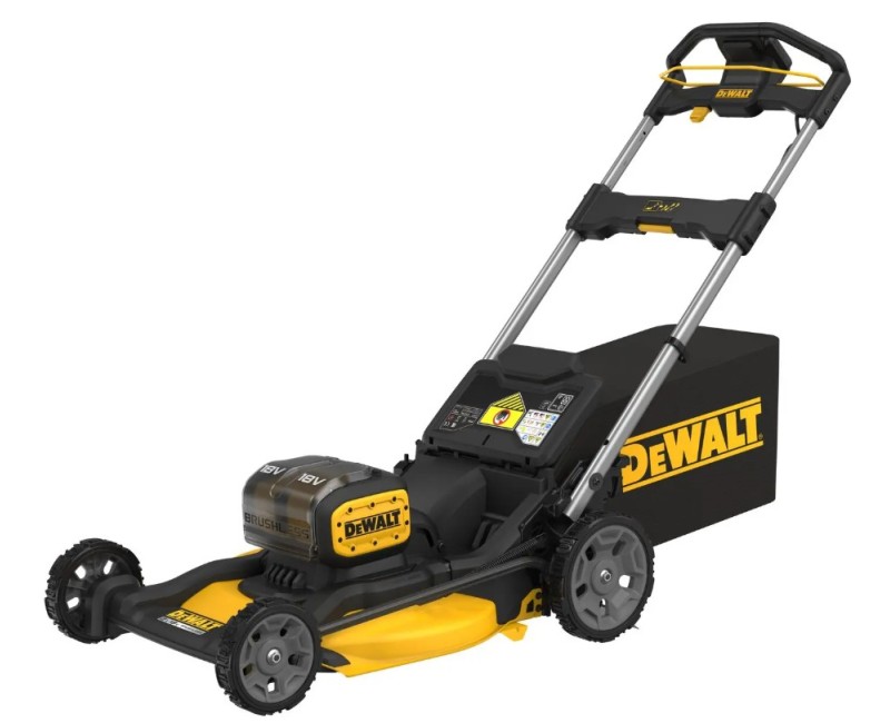 Zāles pļāvējs DeWALT 18 V akumulatora, 53 cm pļaušanas platums, 2 x 8,0 Ah XR akumulatori, DCMWP134W2 lādētājs