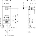 Iebūvējamais rāmis Hansgrohe iFrame universal  augstums 115 cm, 01022180