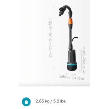 Погружной (дренажный) насос Gardena 2600 Comfort 18V для сбора дождевой воды с аккумулятором 2,5 Ач, + зарядное устройство, 970825101
