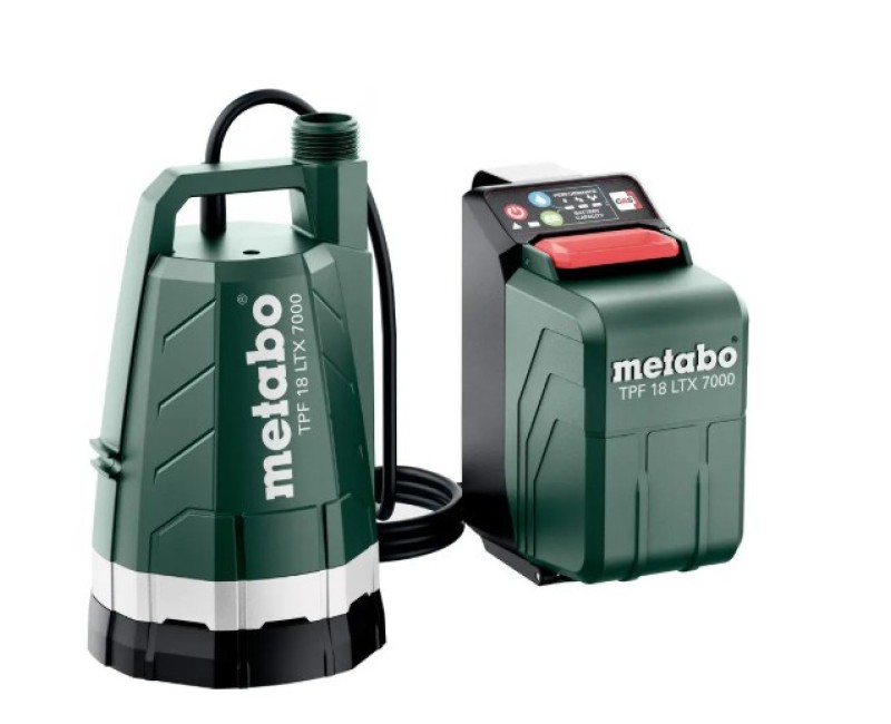 Nardymo (drenažo) siurblys Metabo TPF 18 LTX 7000, švariam vandeniui, 18V be akumuliatoriaus ir įkroviklio 601748850