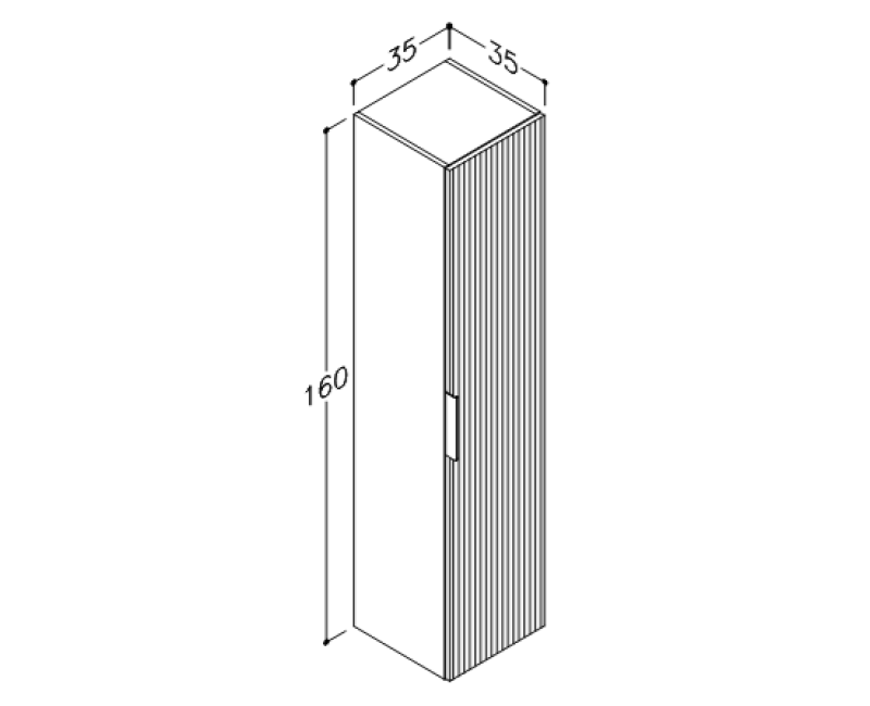 Augstais skapis Kame Big Graphite TU/35-4/GSF10-BIG