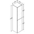 Augstais skapis Kame Gama ar 2 durvīm (push to open) Brūns Ozols TU/35-2/20-PO