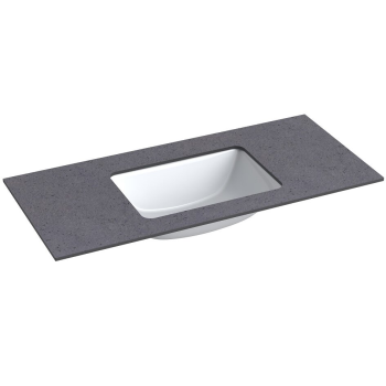 Darba virsma ar izlietni Kame Universal HPL 100cm ar Easy Clean sifonu Black moon