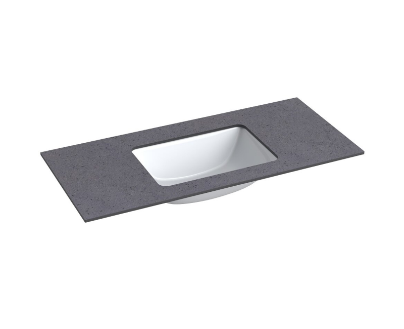 Vannas istabas virsma ar izlietni Kame Universal HPL 100 (ar sifonu) Black moon HPL WP/10-3/H11-P3