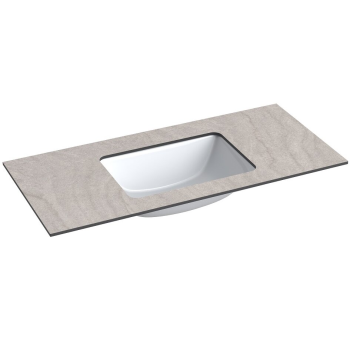 Vannas istabas virsma ar izlietni Kame Universal HPL 100 (ar sifonu) Grey moon HPL WP/10-3/H12-P3