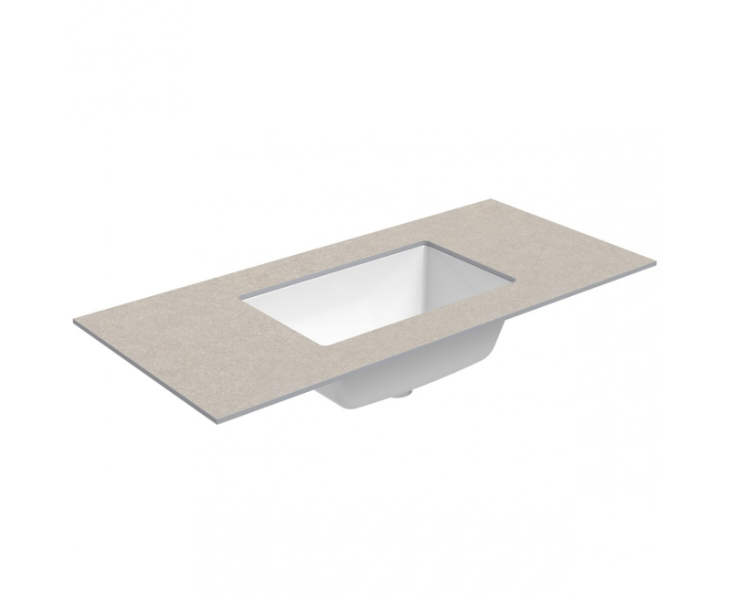 Vannas istabas virsma ar izlietni Kame Universal HPL 100 (ar sifonu) Sand stone HPL WP/10-3/H15-P3