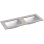Darba virsma ar izlietni Kame Universal HPL 120 Dubultā ar Easy Clean sifonu Grey moon