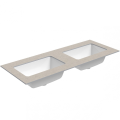 Vannas istabas virsma ar izlietni Kame Universal HPL 120 dubultā (ar 2 sifoniem) Sand stone HPL WP/12-3/H15-P3-D
