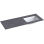 Darba virsma ar izlietni Kame Universal HPL 120cm Labā ar Easy Clean sifonu Black moon