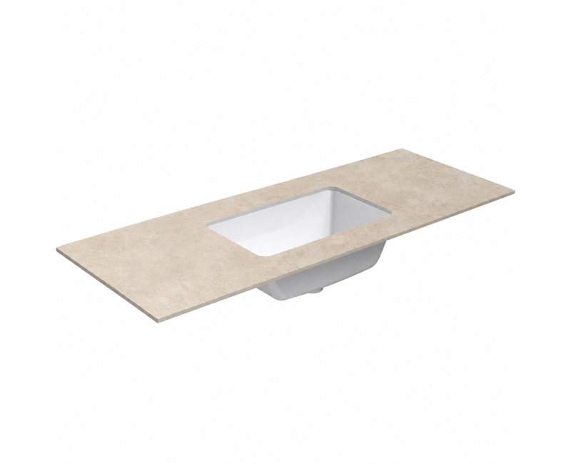 Vannas istabas virsma ar izlietni Kame Universal HPL 120 (ar sifonu) Earth stone HPL WP/12-3/H18-P3