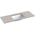 Vannas istabas virsma ar izlietni Kame Universal HPL 120 (ar sifonu) Grey moon HPL WP/12-3/H12-P3