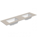Vannas istabas virsma ar izlietni Kame Universal HPL 160 (ar sifonu) labā puse Sand stone HPL WP/16-3/H15-P3-D