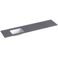 Vannas istabas virsma ar izlietni Kame Universal HPL 200 (ar sifonu) Kreisā puse Black moon HPL WP/20-3/H11-P3-L