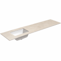 Vannas istabas virsma ar izlietni Kame Universal HPL 200 (ar sifonu) Kreisā puse Earth stone HPL WP/20-3/H18-P3-L