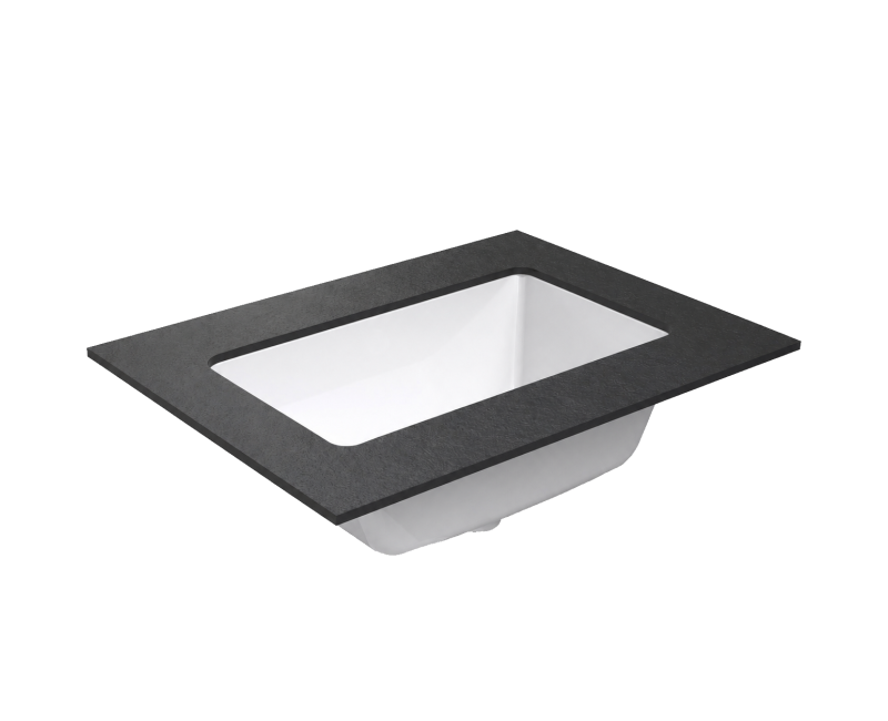 Vannas istabas virsma ar izlietni Kame Universal HPL 60 (ar sifonu) Black lava HPL WP/6-3/H17-P3