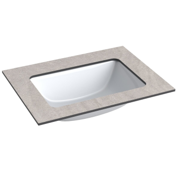 Darba virsma ar izlietni Kame Universal HPL 60cm ar Easy Clean sifonu Grey moon