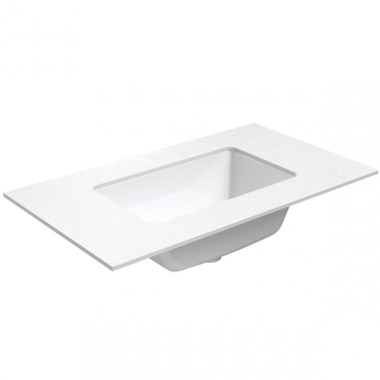 Darba virsma ar izlietni Kame Universal HPL 80cm ar Easy Clean sifonu Balta Matēta