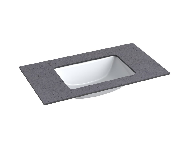 Vannas istabas virsma ar izlietni Kame Universal HPL 80 (ar sifonu) Black moon HPL WP/8-3/H11-P3