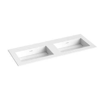 Mēbeļu izlietne Kame Corian 120 dubultā (bez atveres maisītājam) Balts Matēts CN1214618-D-BS