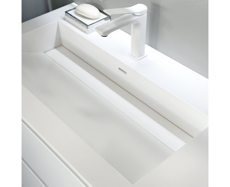 Mēbeļu izlietne Kame Corian 80 (bez atveres maisītājam) Balts Matēts CN814618-BS