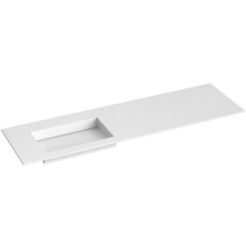 Mēbeļu izlietne Kame Corian N 160 (bez atveres maisītājam) kreisā Balts Matēts CN1600465-L-BS
