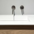Mēbeļu izlietne Kame Corian N 160 dubultā (bez atveres maisītājam) Balts Matēts CN1600465-D-BS