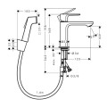 Hansgrohe Rebris S 110 Смеситель для умывальника с бидеттой, 72215000