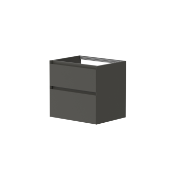 Vannas istabas skapītis Kame Loft 60cm 2 atvilknes, Zem virsmas, Bez izlietnes, Anthracite Grey BUC/6-3DR/D27-LFT