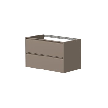 Vannas istabas skapītis Kame Moon 80cm 2 atvilknes, Zem virsmas, Bez izlietnes, Cocoa brown BUC/8-3DR/D15-MO