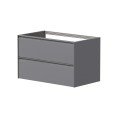 Vannas istabas skapītis Kame Moon 80cm 2 atvilknes, zem virsmas Matt grey BUC/8-3DR/D05-MO