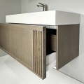 Vannas istabas skapītis Kame Sole 120cm 2 atvilknes, zem virsmas Smoked oak veneer BUC/12-3DR/N08-GR-SOL