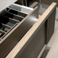Vannas istabas skapītis Kame Sole 120cm 2 atvilknes, zem virsmas Smoked oak veneer BUC/12-3DR/N08-GR-SOL