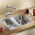 Virtuves izlietne Blanco Andano 340/180, 59x44 cm, nerūsējošais tērauds 522973