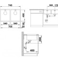 Virtuves izlietne Blanco Andano 340/340, 75x44 cm, nerūsējošais tērauds 522983