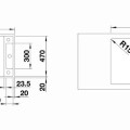 Virtuves izlietne Blanco Axia III 45 Silgranīta, 78x51 cm, ar aksesuāriem, InFino, melna 525840