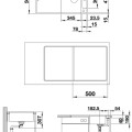 Virtuves izlietne Blanco Axia III 5 Silgranīta, 91x50 cm, ar aksesuāriem, InFino, melna 525846