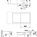 Virtuves izlietne Blanco Axia III 5 Silgranīta, 91x50 cm, ar aksesuāriem, InFino, melna 525847