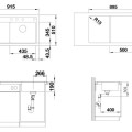 Virtuves izlietne Blanco  Zenar 5 Silgranīta, 92x51 cm, InFino, tartufo 523941
