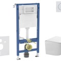 Tualetes poda komplekts Geberit Duofix ar Kielle Gaia Rimless podu ar SoftClose vāku, Delta01 poga, balta 11CA3120B