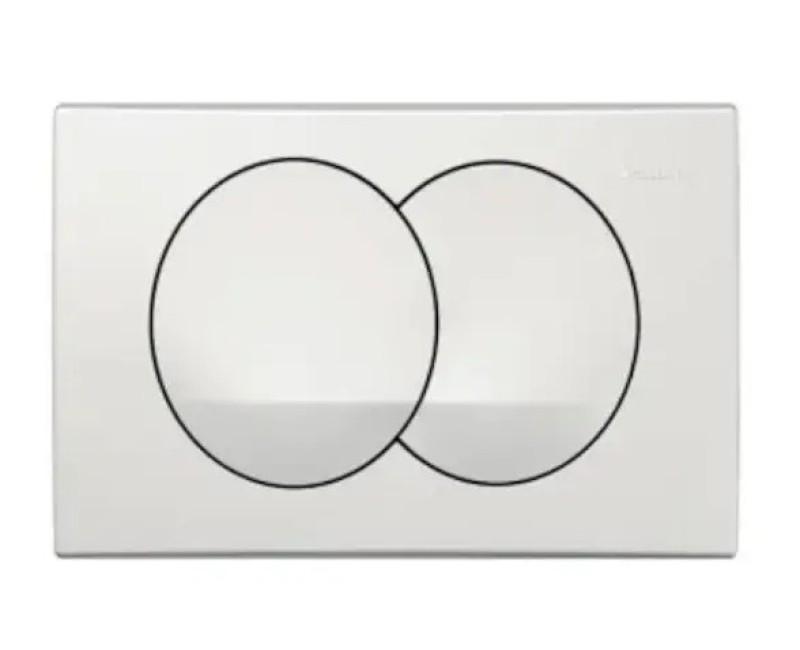 Tualetes poda komplekts Geberit Duofix ar Kielle Gaia Rimless podu ar SoftClose vāku, Delta poga, balta 11CA3150B