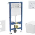 Tualetes poda komplekts Geberit Duofix pods Kielle Gaia Rimless, vāks ar SoftClose, Delta20 poga balta 11CA3152B