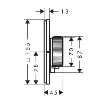 Dušas maisītājs AXOR ShowerSelect ID ar termostatu iebūvējams, birstēts melns hroms 36758340