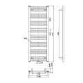 Dvieļu žāvētājs / Radiators Bruckner Albrecht 40x125cm, 437 W, melns 600.112.6